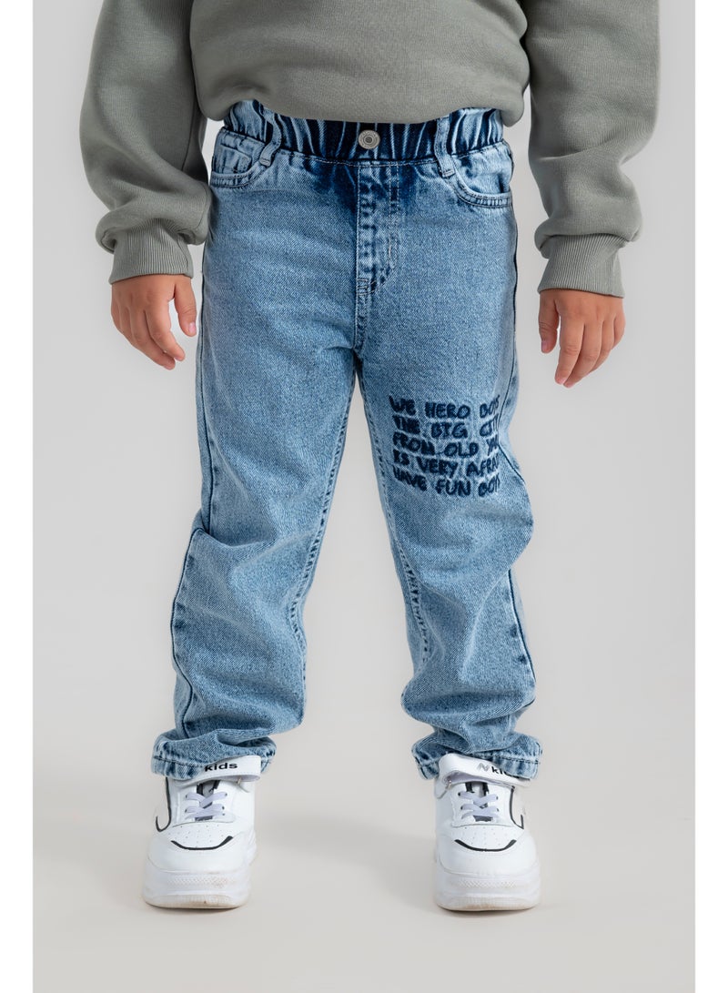 سي إن جينز وير كيدز بنطلون جينز أولادي بوسط مطاطي - Image 2